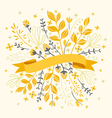 Florals and ribbon vector image
