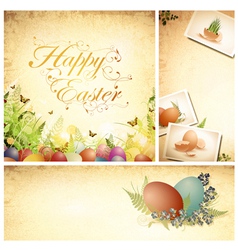 Vintage easter background vector image