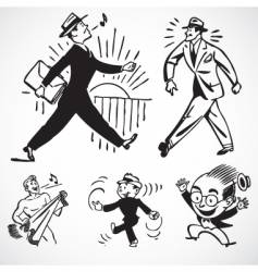 Happy men vector image