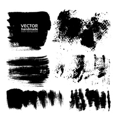 Handdrawing textured brush strokes vector image