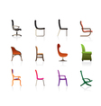 Luxury office interior and plastic chairs vector image