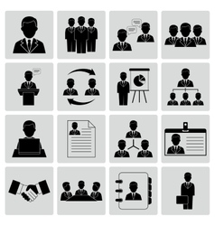 Human resources and management icons Human resources and management icons vector image