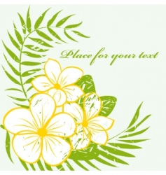 Tropical flower background vector image