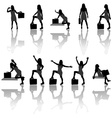 Business Woman Silhouettes vector image