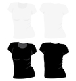 Womens t-shirt template vector image