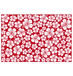Seamless floral pattern whit hibiscus vector image