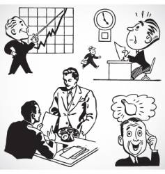 Retro business vector image