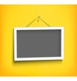 White frame on the wall vector image