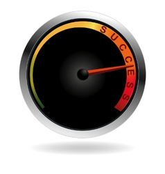 Speedometer with red needle vector image