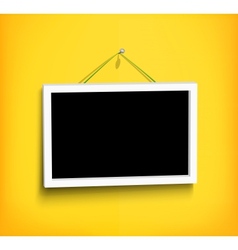 White frame on the wall vector image