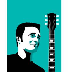 A man and his guitar vector image