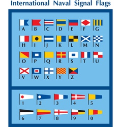 International Naval Signal Flags vector image