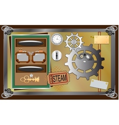 Stim-punk design element vector image