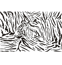 Tiger pattern background vector image