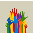 Abstract Hands Up Background vector image