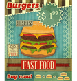 Fast Food Menu vector image