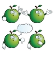Thinking apple set vector image
