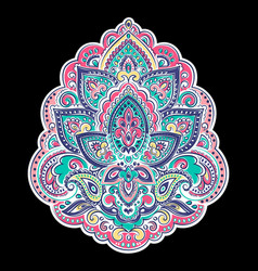 Bohemian indian mandala towel print vintage henna vector image