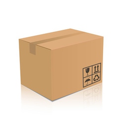 Cardboard box vector image