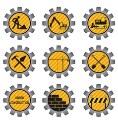 Construction icons vector image