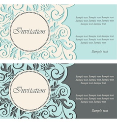 Invitation floral card vector image