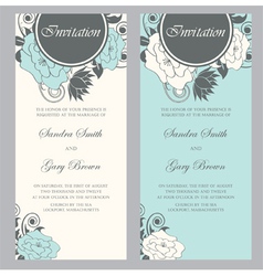 Invitation floral card vector image