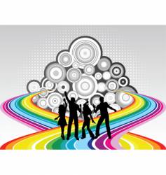 Retro party vector image