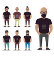 Cartoon male for graphic design web site social vector image