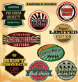 Retro label banner collection vector image