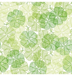 Seamless pattern with abstract clover leaves vector image