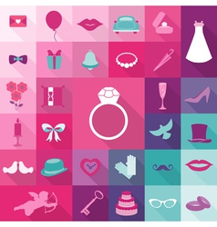 Set of Wedding Vintage Elements vector image