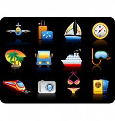 Travel background vector image
