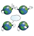 Thinking Earth globe set vector image