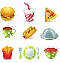 Food icons vector image
