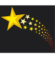 Shooting stars vector image
