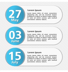 Design Template with Dates vector image