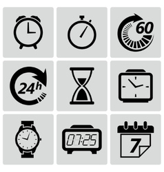 Clock and time icons set Clock and time icons set vector image
