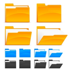 Folder icons vector image