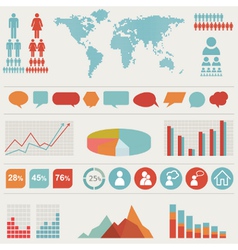 Retro infographics set vector image
