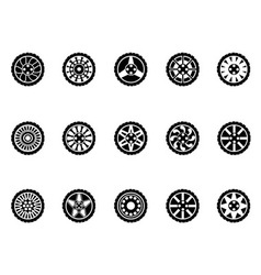 Tire icons set vector image
