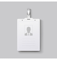 Identification badge with clasp vector image
