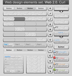 Web design elements vector image