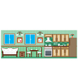Dining room and kitchen vector image