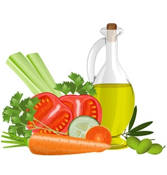 Still life with olive oil vector image