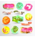 Set of watercolor label Set of watercolor label vector image