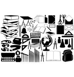 Different school objects vector image