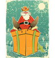 Vintage xmas card vector image