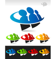 Swoosh People Logo Icon vector image