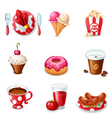 Food icons vector image