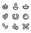 Floral icons vector image